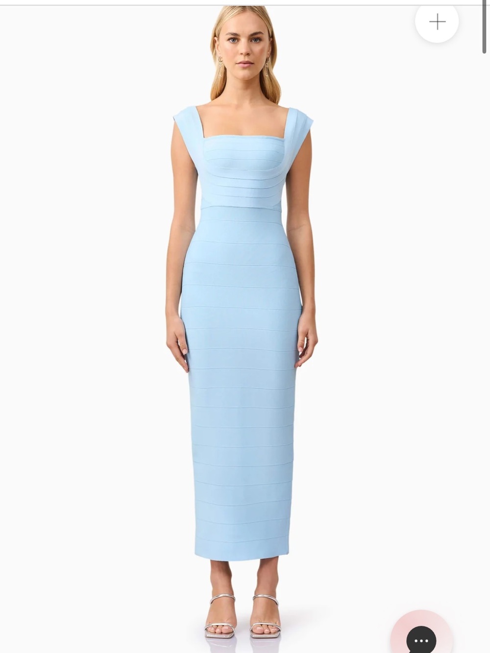 Elliatt Fiona Fitted Maxi Dress Blue XS